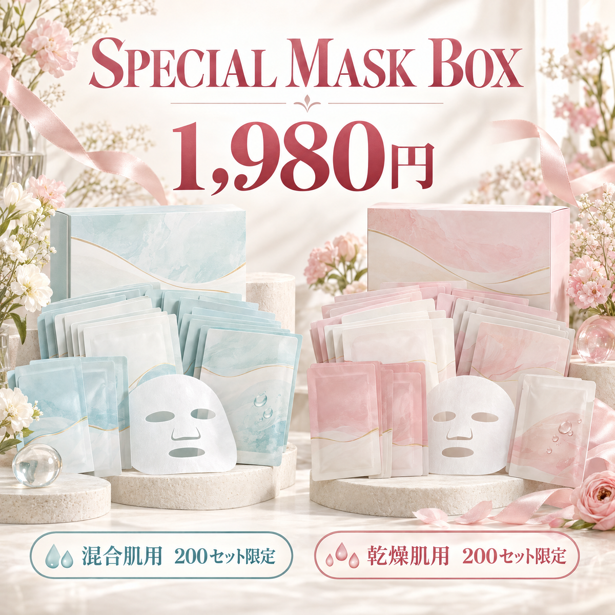【限定200セット×2種類肌❣️】Belle Up. SPECIAL MASK BOX